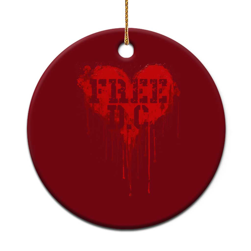 Free DC Graffiti Dripping Heart Graphic Ceramic Ornament Washington DC Pride Political Satire TS02 1pc Red Print Your Wear