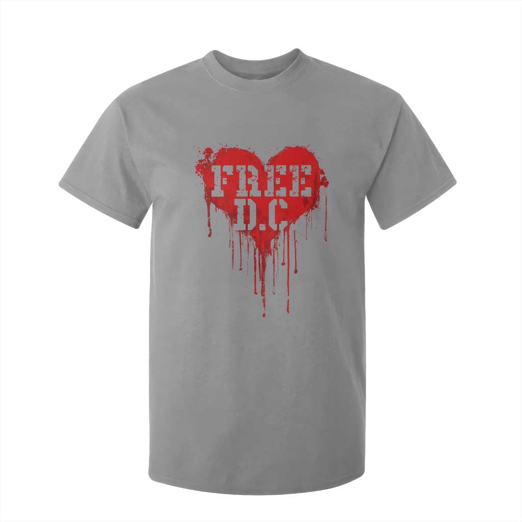 Free DC Graffiti Dripping Heart Graphic T Shirt For Kid Washington DC Pride Political Satire TS02 Sport Gray Print Your Wear
