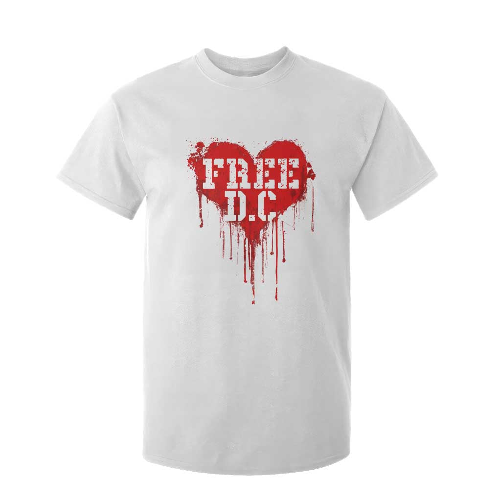 Free DC Graffiti Dripping Heart Graphic T Shirt For Kid Washington DC Pride Political Satire TS02 White Print Your Wear