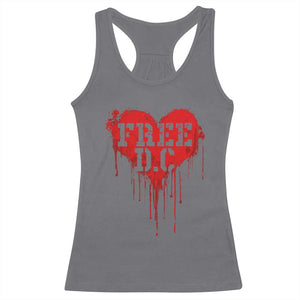 Free DC Graffiti Dripping Heart Graphic Racerback Tank Top Washington DC Pride Political Satire TS02 Charcoal Print Your Wear