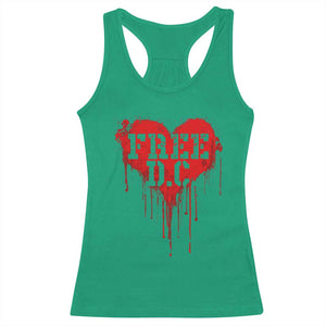 Free DC Graffiti Dripping Heart Graphic Racerback Tank Top Washington DC Pride Political Satire TS02 Irish Green Print Your Wear