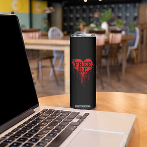 Free DC Graffiti Dripping Heart Graphic Skinny Tumbler Washington DC Pride Political Satire TS02 Print Your Wear