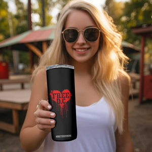 Free DC Graffiti Dripping Heart Graphic Skinny Tumbler Washington DC Pride Political Satire TS02 Print Your Wear