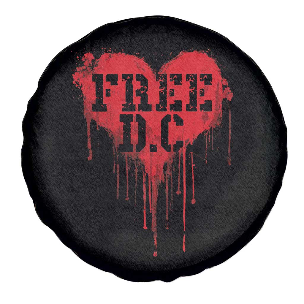 Free DC Graffiti Dripping Heart Graphic Spare Tire Cover Washington DC Pride Political Satire TS02 Print Your Wear