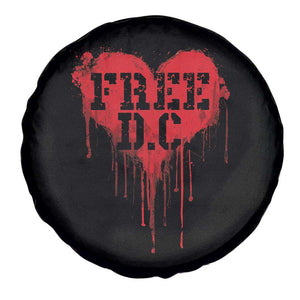 Free DC Graffiti Dripping Heart Graphic Spare Tire Cover Washington DC Pride Political Satire TS02 Print Your Wear