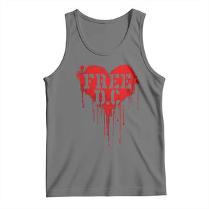 Free DC Graffiti Dripping Heart Graphic Tank Top Washington DC Pride Political Satire TS02 Black Heather Print Your Wear