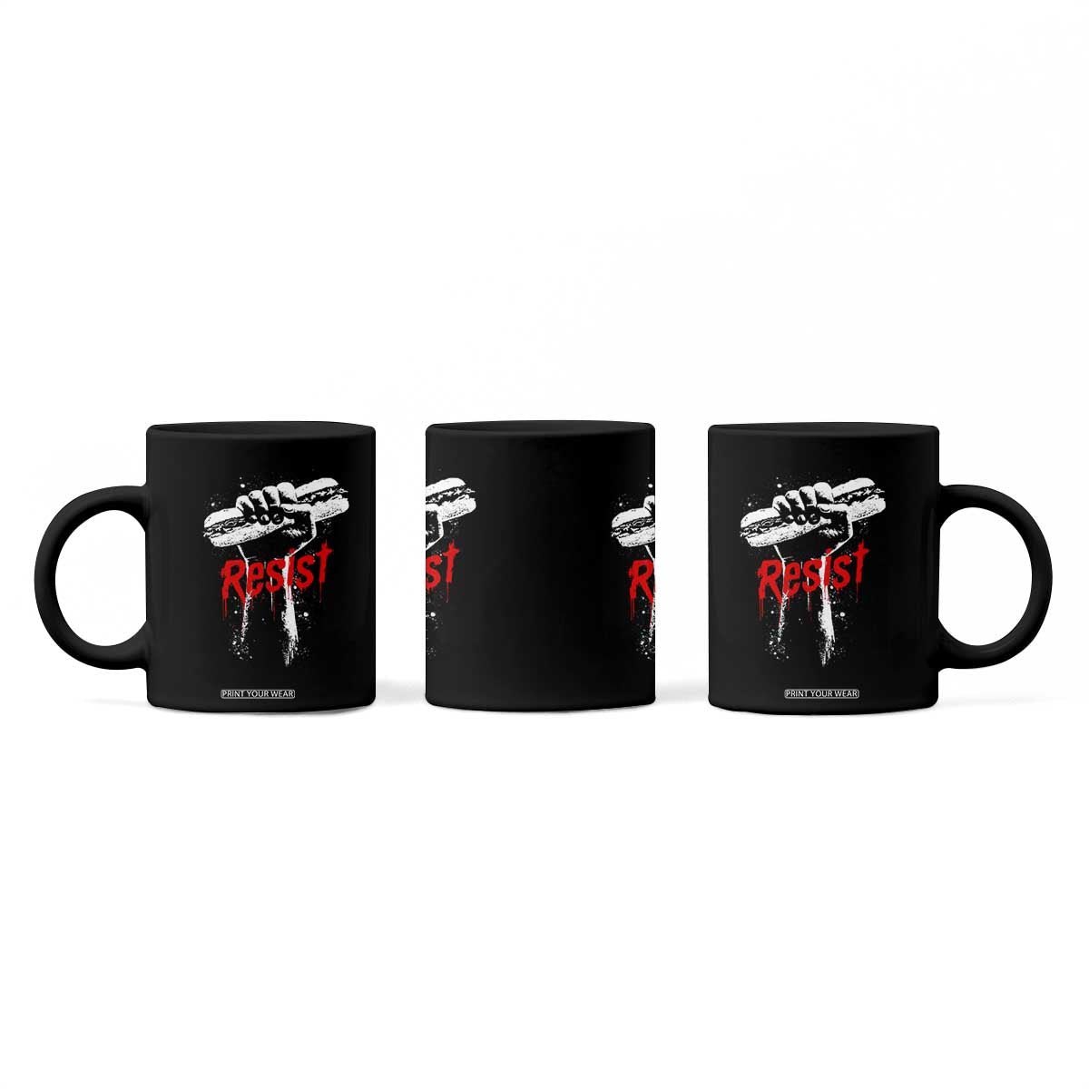 Resist with Sandwich Power Coffee Mug Funny Food Rebellion Political Satire TS02 Print Your Wear