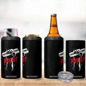Resist with Sandwich Power 4 in 1 Can Cooler Tumbler Funny Food Rebellion Political Satire TS02 Print Your Wear