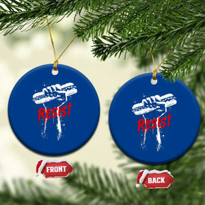 Resist with Sandwich Power Ceramic Ornament Funny Food Rebellion Political Satire TS02 1pc Blue Print Your Wear