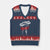 Resist with Sandwich Power V-Neck Knit Sweater Vest Funny Food Rebellion Political Satire TS02 Navy Red Print Your Wear