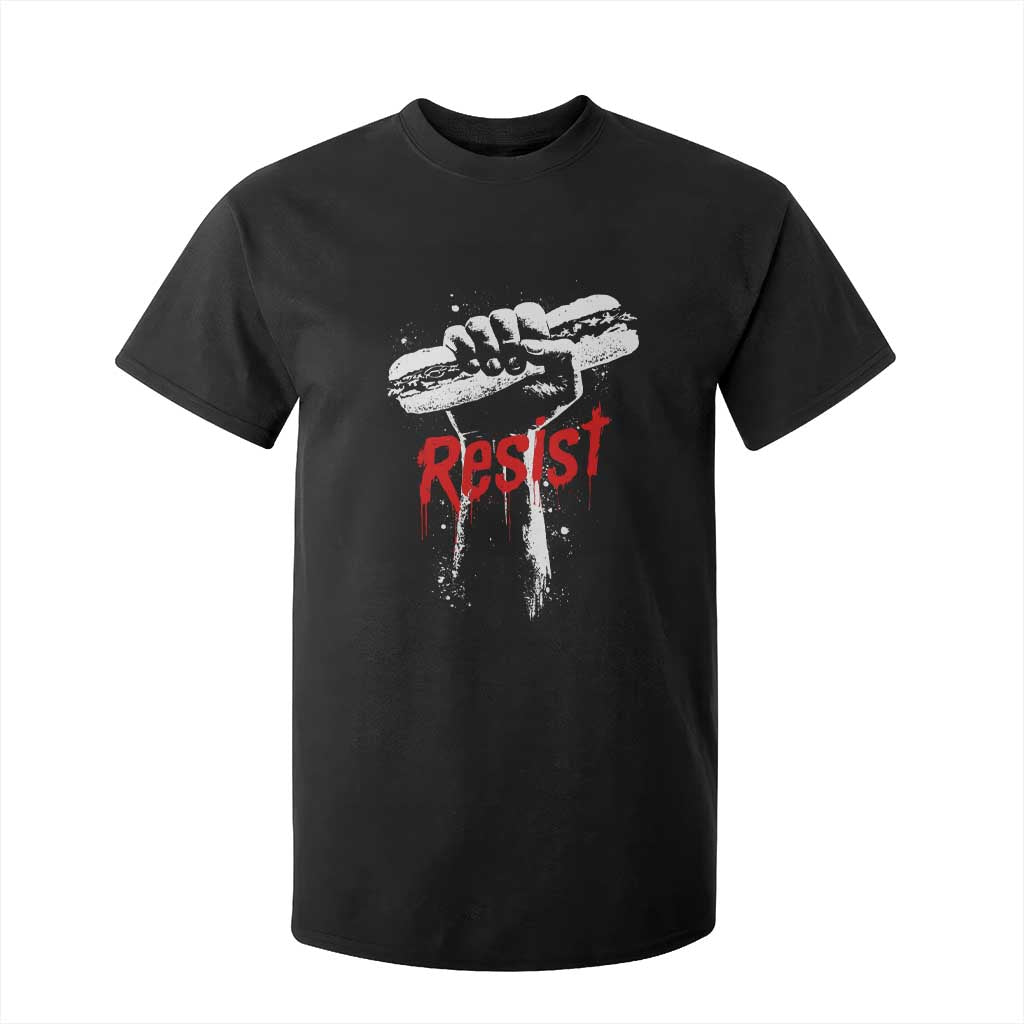 Resist with Sandwich Power T Shirt For Kid Funny Food Rebellion Political Satire TS02 Black Print Your Wear
