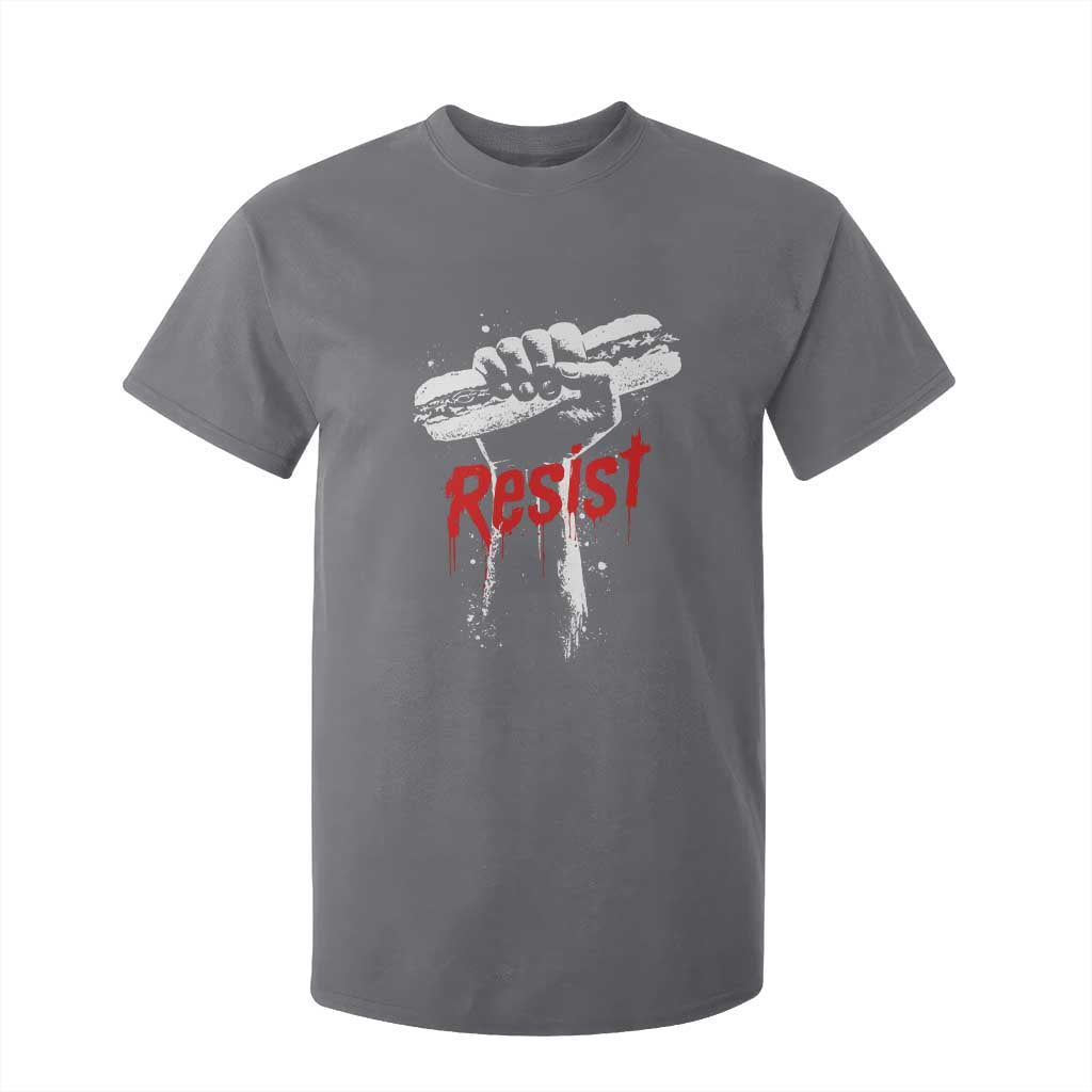 Resist with Sandwich Power T Shirt For Kid Funny Food Rebellion Political Satire TS02 Charcoal Print Your Wear