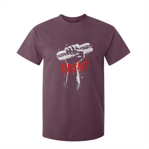 Resist with Sandwich Power T Shirt For Kid Funny Food Rebellion Political Satire TS02 Maroon Print Your Wear