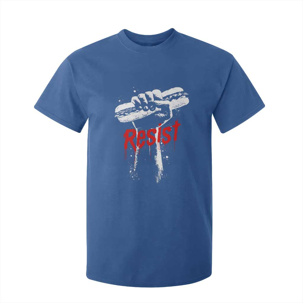 Resist with Sandwich Power T Shirt For Kid Funny Food Rebellion Political Satire TS02 Royal Blue Print Your Wear