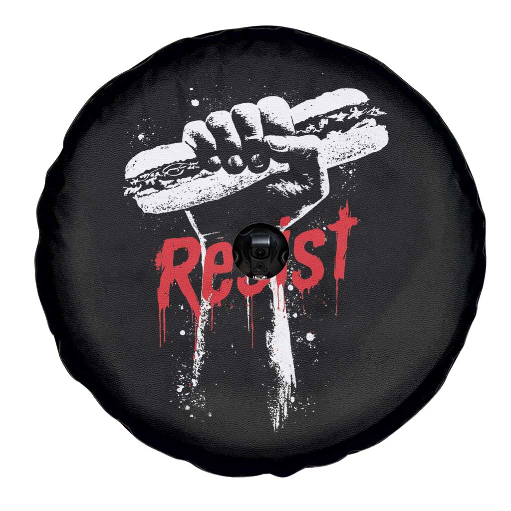 Resist with Sandwich Power Spare Tire Cover Funny Food Rebellion Political Satire TS02 Print Your Wear