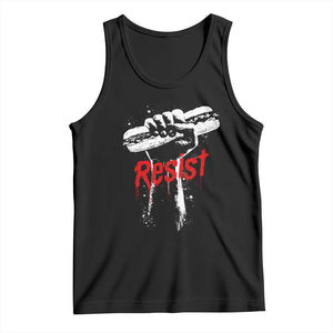 Resist with Sandwich Power Tank Top Funny Food Rebellion Political Satire TS02 Black Print Your Wear