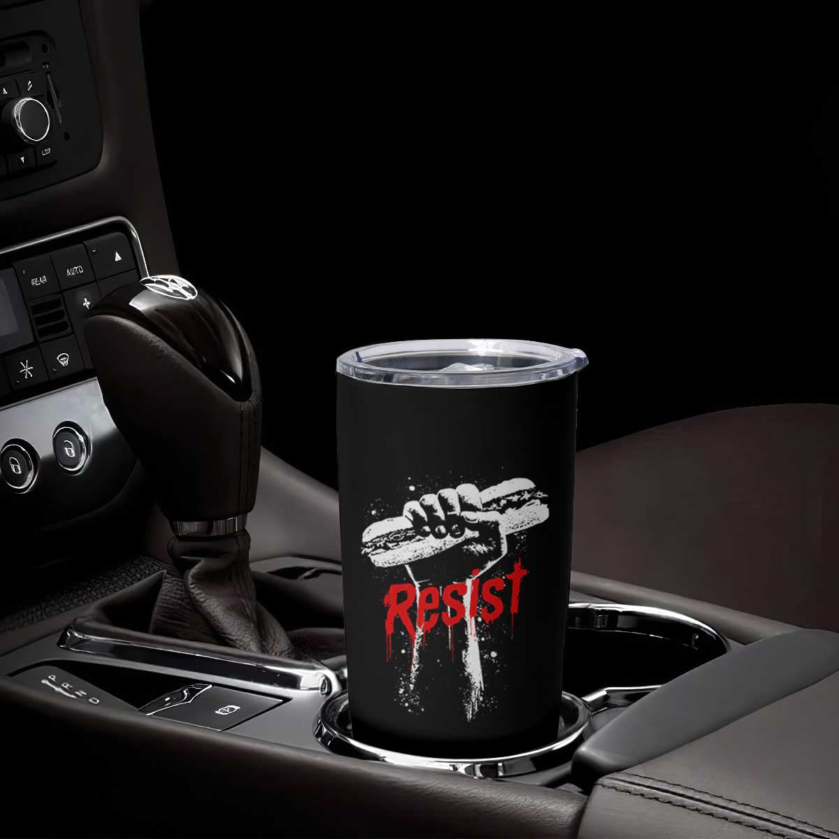 Resist with Sandwich Power Tumbler Cup Funny Food Rebellion Political Satire TS02 Print Your Wear