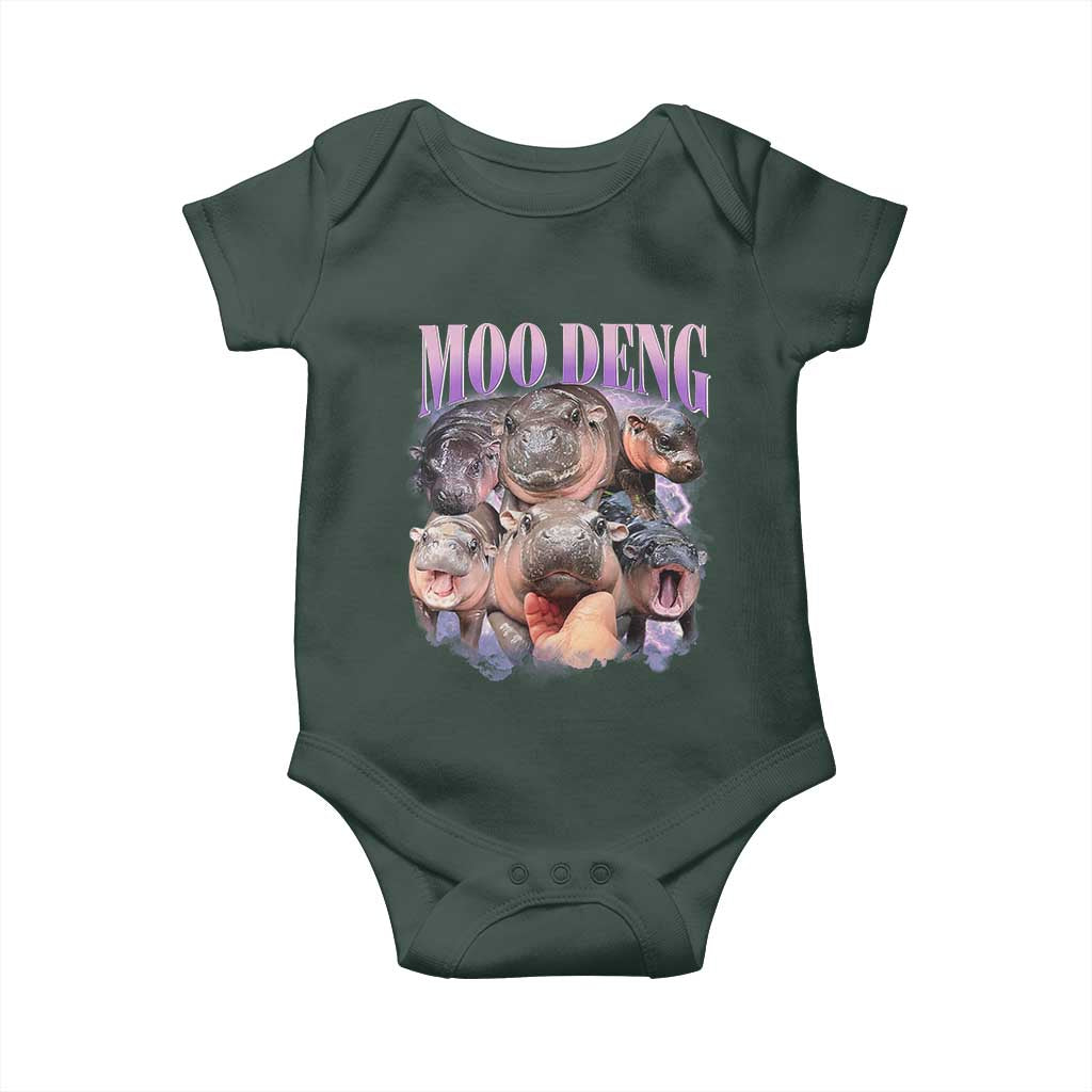 Baby Hippo Moo Deng Baby Onesie Funny Moo-deng Baby Pygmy Hippopotamus TS02 Print Your Wear