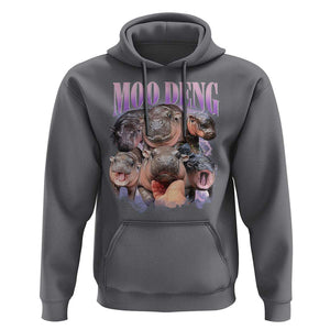 Baby Hippo Moo Deng Hoodie Funny Moo-deng Baby Pygmy Hippopotamus TS02 Charcoal Print Your Wear