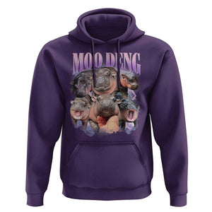 Baby Hippo Moo Deng Hoodie Funny Moo-deng Baby Pygmy Hippopotamus TS02 Purple Print Your Wear