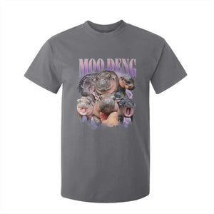 Baby Hippo Moo Deng T Shirt For Kid Funny Moo-deng Baby Pygmy Hippopotamus TS02 Charcoal Print Your Wear