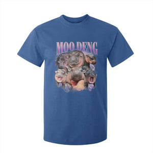 Baby Hippo Moo Deng T Shirt For Kid Funny Moo-deng Baby Pygmy Hippopotamus TS02 Royal Blue Print Your Wear