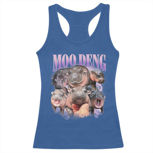 Baby Hippo Moo Deng Racerback Tank Top Funny Moo-deng Baby Pygmy Hippopotamus TS02 Royal Blue Print Your Wear