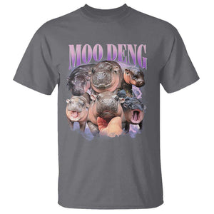 Baby Hippo Moo Deng T Shirt Funny Moo-deng Baby Pygmy Hippopotamus TS02 Charcoal Print Your Wear