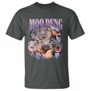 Baby Hippo Moo Deng T Shirt Funny Moo-deng Baby Pygmy Hippopotamus TS02 Dark Heather Print Your Wear