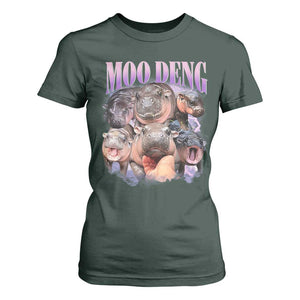 Baby Hippo Moo Deng T Shirt For Women Funny Moo-deng Baby Pygmy Hippopotamus TS02 Maroon Print Your Wear