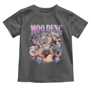 Baby Hippo Moo Deng Toddler T Shirt Funny Moo-deng Baby Pygmy Hippopotamus TS02 Dark Heather Print Your Wear