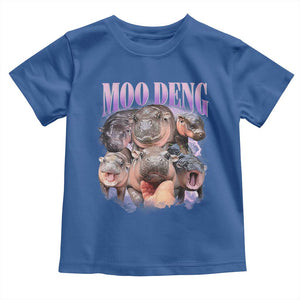 Baby Hippo Moo Deng Toddler T Shirt Funny Moo-deng Baby Pygmy Hippopotamus TS02 Royal Blue Print Your Wear