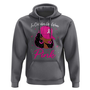 Breast Cancer Awareness Hoodie In October We Wear Pink Afro Girl TS02 Charcoal Print Your Wear