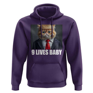 Funny Cat Trump 2024 Hoodie 9 Lives Baby TS02 Purple Print Your Wear