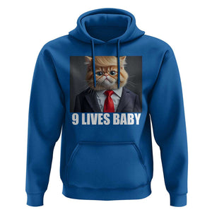 Funny Cat Trump 2024 Hoodie 9 Lives Baby TS02 Royal Blue Print Your Wear