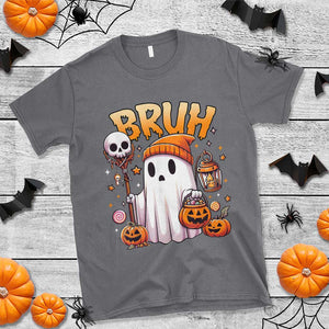 Cute Halloween Ghost Boo Sheet T Shirt Funny Bruh Trick Or Treat Candy TS02 Charcoal Print Your Wear