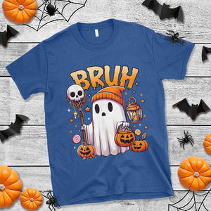 Cute Halloween Ghost Boo Sheet T Shirt Funny Bruh Trick Or Treat Candy TS02 Royal Blue Print Your Wear