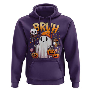 Cute Halloween Ghost Boo Sheet Hoodie Funny Bruh Trick Or Treat Candy TS02 Purple Print Your Wear