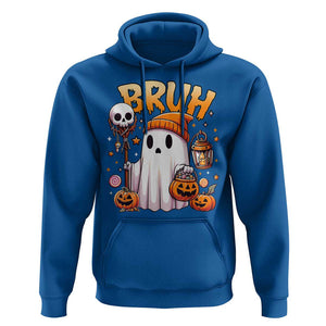 Cute Halloween Ghost Boo Sheet Hoodie Funny Bruh Trick Or Treat Candy TS02 Royal Blue Print Your Wear
