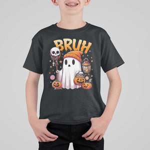 Cute Halloween Ghost Boo Sheet T Shirt For Kid Funny Bruh Trick Or Treat Candy TS02 Black Print Your Wear