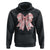 Pink Ghost Bow Coquette Hoodie Cute Girlly Boo Sheet Halloween Spooky Season TS02 Black Print Your Wear