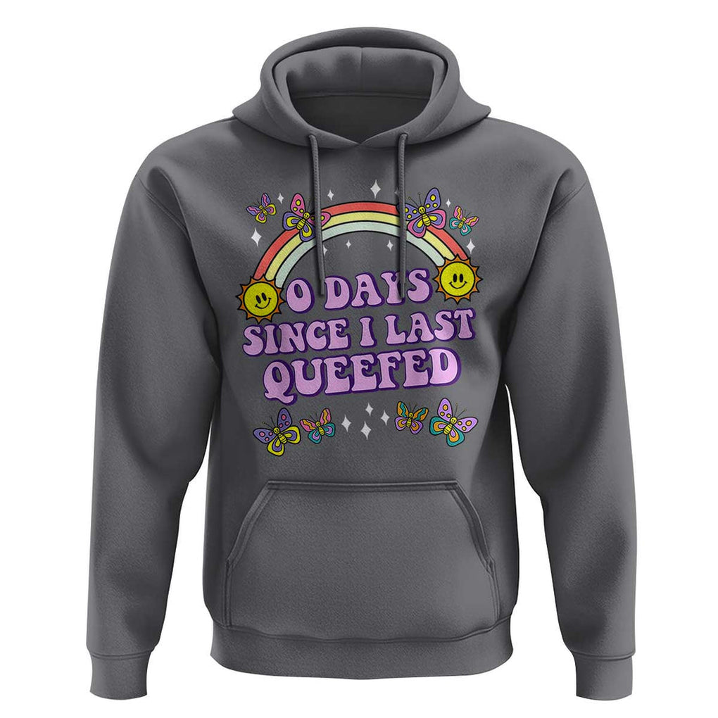 Funny Queef Joke Embarrassing Hoodie 0 Days Since I Last Queefed TS02 Charcoal Print Your Wear