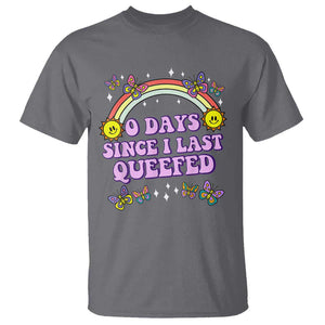 Funny Queef Joke Embarrassing T Shirt 0 Days Since I Last Queefed TS02 Charcoal Print Your Wear