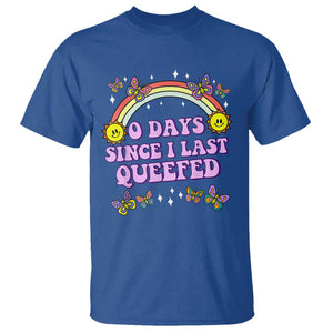 Funny Queef Joke Embarrassing T Shirt 0 Days Since I Last Queefed TS02 Royal Blue Print Your Wear