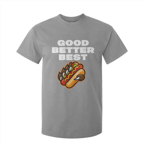 Good Better Best Chicago Football Inspirational T Shirt For Kid Funny Hot Dog and Claw Graphic TS02 Sport Gray Print Your Wear