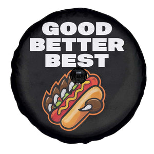 Good Better Best Chicago Football Inspirational Spare Tire Cover Funny Hot Dog and Claw Graphic TS02 Print Your Wear