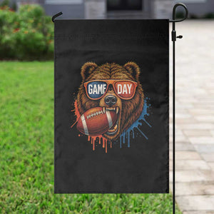 Cool Game Day Bear Graphic Garden Flag Bold Football Fan Dripping Paint TS02 Print Your Wear
