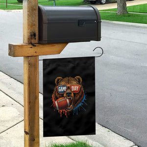 Cool Game Day Bear Graphic Garden Flag Bold Football Fan Dripping Paint TS02 Print Your Wear