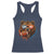 Cool Game Day Bear Graphic Racerback Tank Top Bold Football Fan Dripping Paint TS02 Navy Print Your Wear