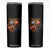 Cool Game Day Bear Graphic Skinny Tumbler Bold Football Fan Dripping Paint TS02 Black Print Your Wear